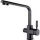 Смеситель для кухни Kaiser Decor с подключением к фильтру, черный Marble (40144-2)
