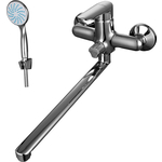 Смеситель для ванны Rossinka Silvermix с душем, хром (RS32-32)