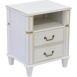 Тумба прикроватная Мебелик Васко В 116Н белый ясень, золото (П0002220)