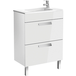 Тумба с раковиной Roca Debba 60 белый глянец (ZRU9302708 + 32799H000)