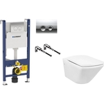 Комплект унитаза Jacob Delafon Delta 21 инсталляция + унитаз Jacob Delafon Escale с сиденьем микролифт (458.124.21.1/E1306-00)