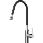 Смеситель для кухни Omoikiri Yatomi BN-BL гибкий излив, сталь/черный (4994247)