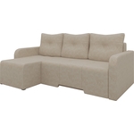 Угловой диван Мебелико Манхеттен микровельвет бежевый левый