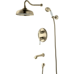 Душевая система Lemark Villa с изливом, бронза (LM4822B)