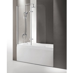 Шторка для ванны Cezares Eco V-21 120х140 прозрачная, хром (ECO-O-V-21-120/140-C-Cr)