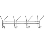 Планка с 4 крючками Milardo нержавеющая сталь (003W000M41)