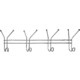 Планка с 4 крючками Milardo нержавеющая сталь (003W000M41)
