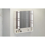 Зеркальный шкаф Comforty Никосия 80 дуб белый (00004138838)