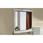 Зеркало с полкой Comforty Тбилиси 90 белый глянец (00003132632)