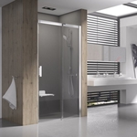 Душевая дверь Ravak Matrix MSD2 100 прозрачная, сатин, правая (0WPA0U00Z1)