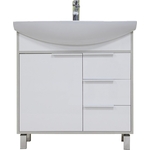 Тумба под раковину Акватон Рико 80 белый/ясень фабрик (1A215401RIB90)