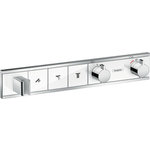 Термостат для ванны Hansgrohe RainSelect на три выхода, для механизма 15311180, белый/хром (15356400)