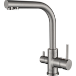 Смеситель для кухни Paulmark Essen с подключением фильтра, никель (Es213011-NI)