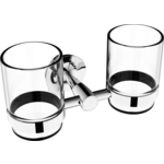 Стакан для ванной Rush Balearic двойной, хром (BA39320)