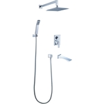 Душевая система Lemark Contest с каскадным изливом, хром (LM5822CW)