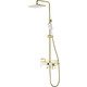 Душевая система Lemark Mista со смесителем, золото/белый (LM6462WG)