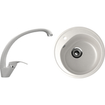 Кухонная мойка и смеситель Ulgran U-101 молоко