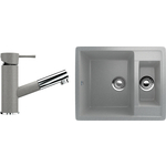 Кухонная мойка и смеситель Ulgran U-106 серый