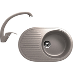 Кухонная мойка и смеситель Ulgran U-107 песочный