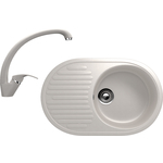 Кухонная мойка и смеситель Ulgran U-107 белый