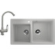 Кухонная мойка и смеситель Ulgran U-200 серый