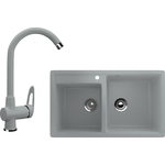 Кухонная мойка и смеситель Ulgran U-200 графитовый