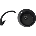 Кухонная мойка и смеситель Ulgran U-405 черный