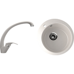 Кухонная мойка и смеситель Ulgran U-405 белый