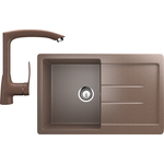 Кухонная мойка и смеситель Ulgran U-507 терракотовый