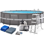 Каркасный бассейн Intex 26340 Ultra XTR Frame 732х132см, 47241л, песч.фил.-нас. 10500л/ч, лестница, тент, подст.