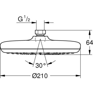 Верхний душ Grohe Tempesta 210 (26410000)