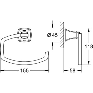 Держатель туалетной бумаги Grohe Grandera медь (40625DA0)