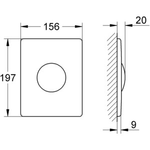 Кнопка смыва Grohe Skate нержавеющая сталь (38445SD0)