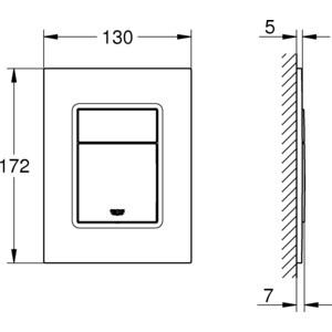 Кнопка смыва Grohe Skate Cosmopolitan S белая (37535SH0)