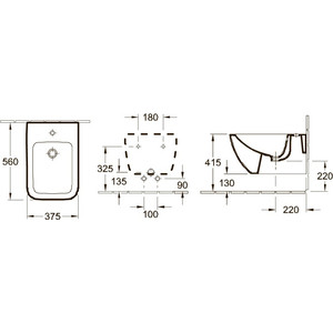 Биде подвесное Villeroy Boch Venticello белый альпин (44110001)