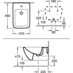 Биде подвесное Villeroy Boch Venticello белый альпин (441100R1)