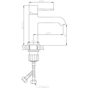 Смеситель для раковины Orange Karl хром (M05-021cr)