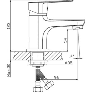 Смеситель для раковины Orange Loop хром (M26-021cr)
