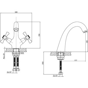 Смеситель для раковины Orange Classic Pro хром (M72-021cr)