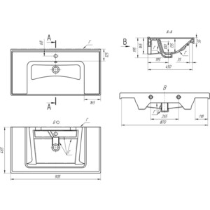 Раковина мебельная Dreja Грейс 90 (641617)