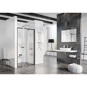 Душевая дверь Ravak Pivot PDOP2-120 прозрачная, черная (03GG0300Z1)