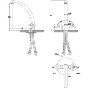 Смеситель для кухни Kaiser Carlson Eco хром (11014)