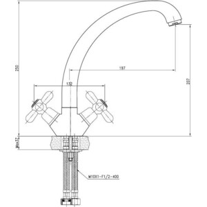 Смеситель для кухни Kaiser Carlson хром (11033)