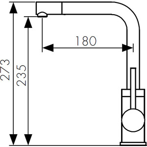 Смеситель для кухни Kaiser Teka хром (13144)