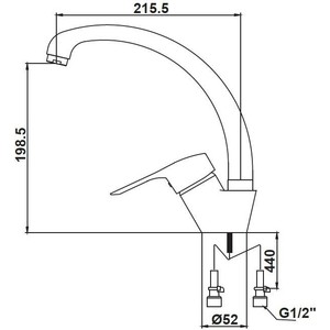 Смеситель для кухни Kaiser City хром (21044)