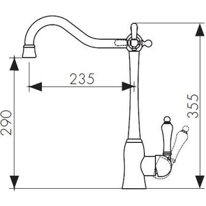 Смеситель для кухни Kaiser Vincent под фильтр, хром (31944)