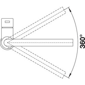 Смеситель для кухни Blanco Lanora нержавеющая сталь (523122)