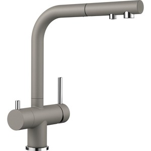 Смеситель для кухни Blanco Fontas-S II под фильтр, выдвижной излив, серый-бежевый (525206)