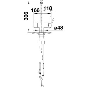 Смеситель для кухни Blanco Fontas-S II под фильтр, выдвижной излив, серый-бежевый (525206)