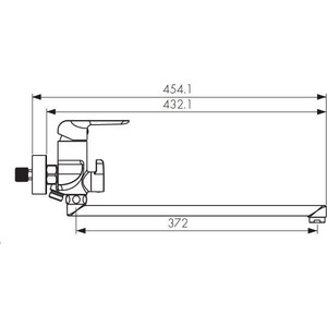 Смеситель для ванны Kaiser Glory с душем, хром (69055)